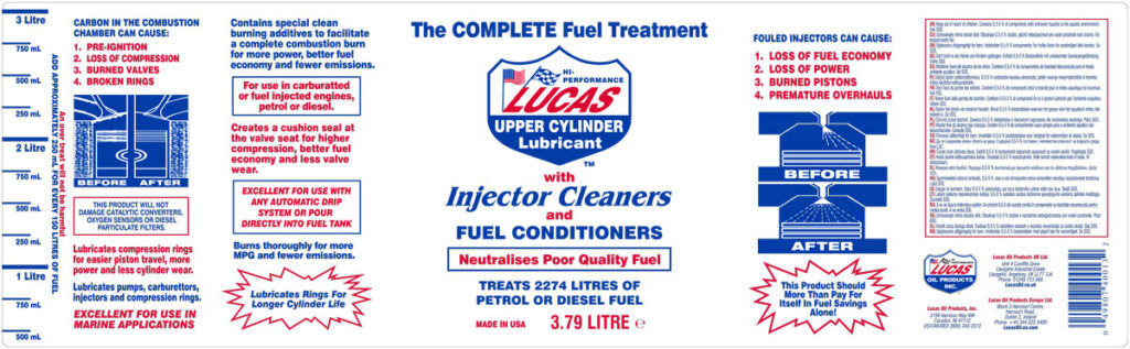 Fuel Treatment 3.79 Litres label