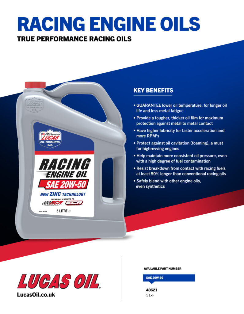 Racing Only Engine Oil flyer