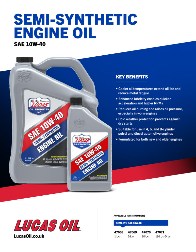 Semi-Syn 10W-40 Engine oil Flyer