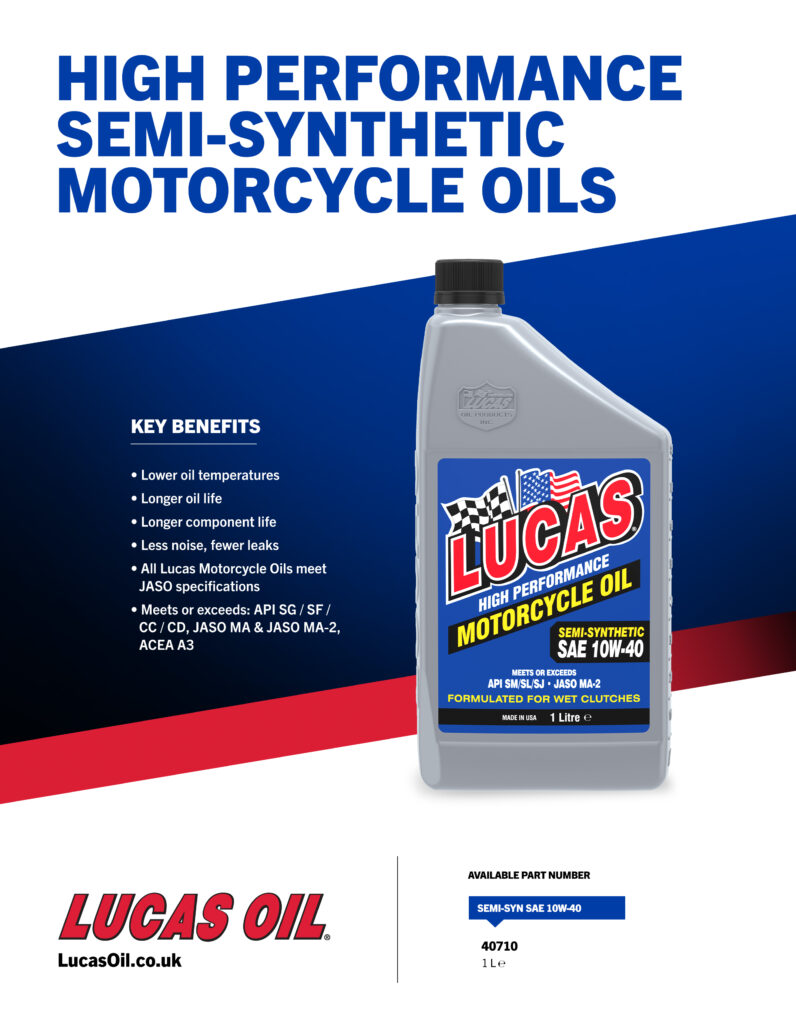 Semi-Synthetic Motorcycle Oils flyer